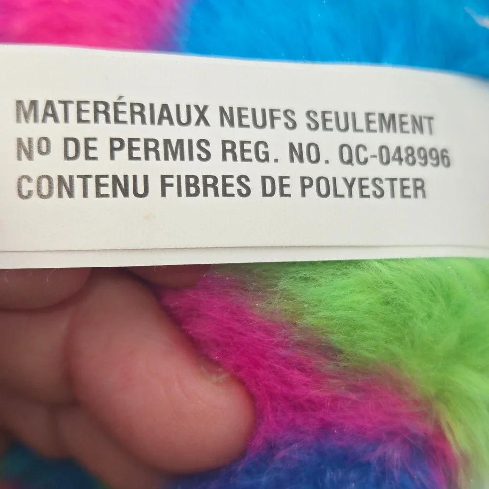 Nanco Rainbow Elephant Plush Stuffed Animal Multi‎ Color Tie dye Bright